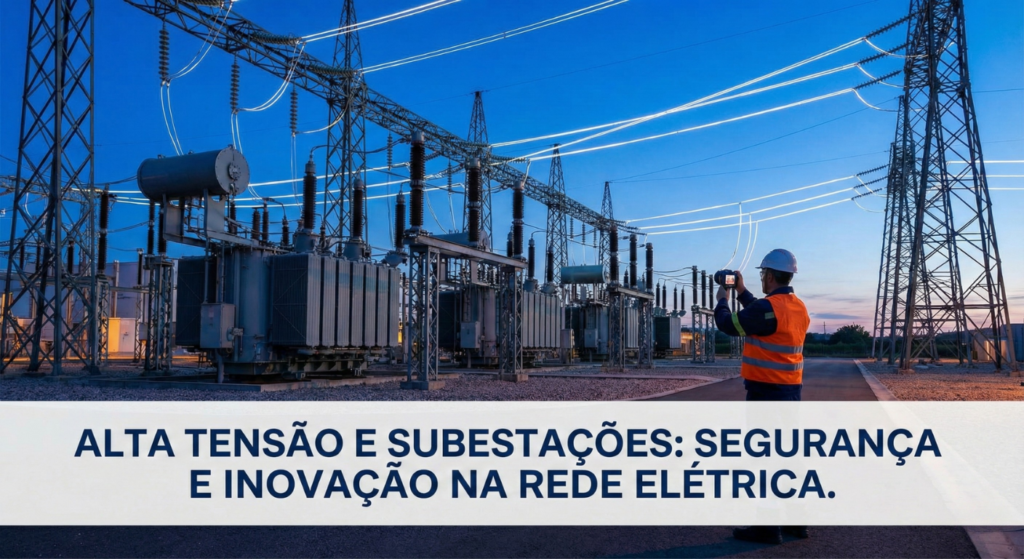 Inspeção técnica em sistemas de alta tensão e subestações da Energix Engenharia.