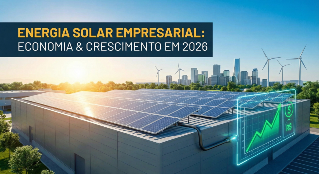 Instalação de placas de energia solar empresarial pela Energix Engenharia.